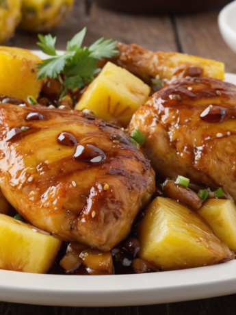 Poulet Caramélisé à l'Ananas