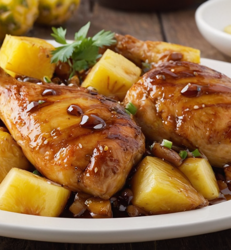 Poulet Caramélisé à l'Ananas