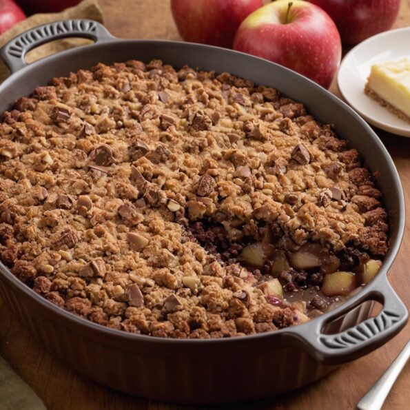 Crumble aux pommes et chocolat