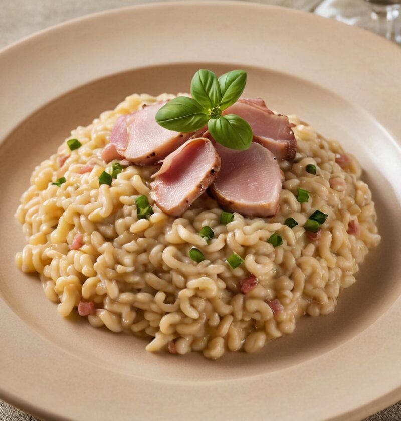 Risotto de coquillettes au jambon