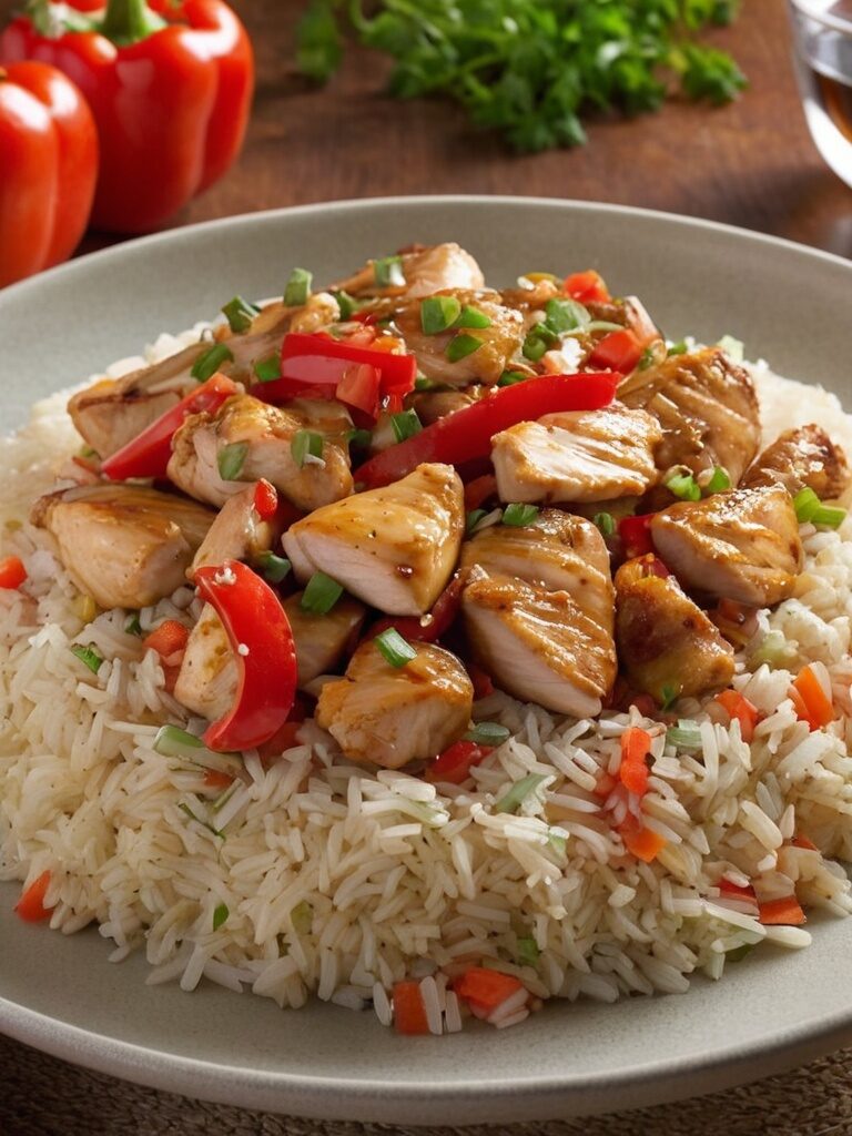 Riz sauté au poulet