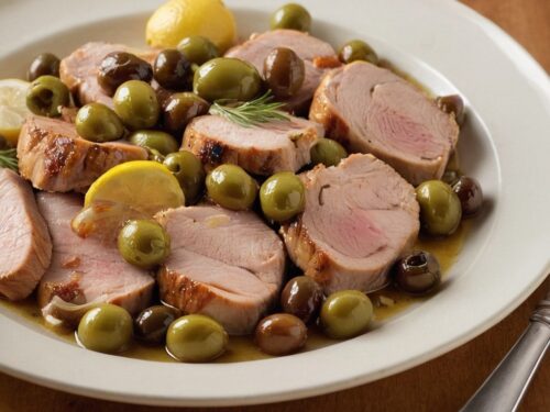 Sauté de porc aux olives