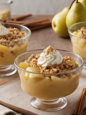 Verrine Crumble Poire