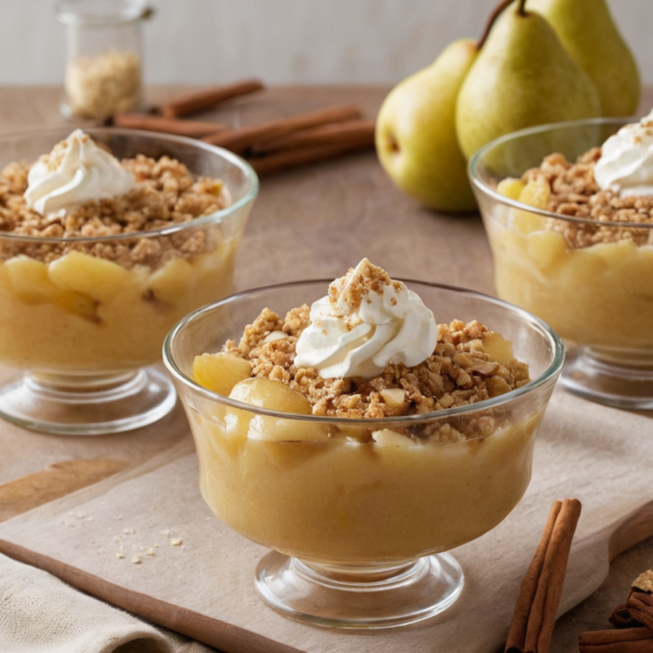 Verrine Crumble Poire