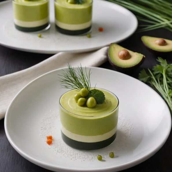 Verrine double mousse avocat et surimi