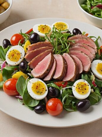 Salade niçoise avec Tataki de thon