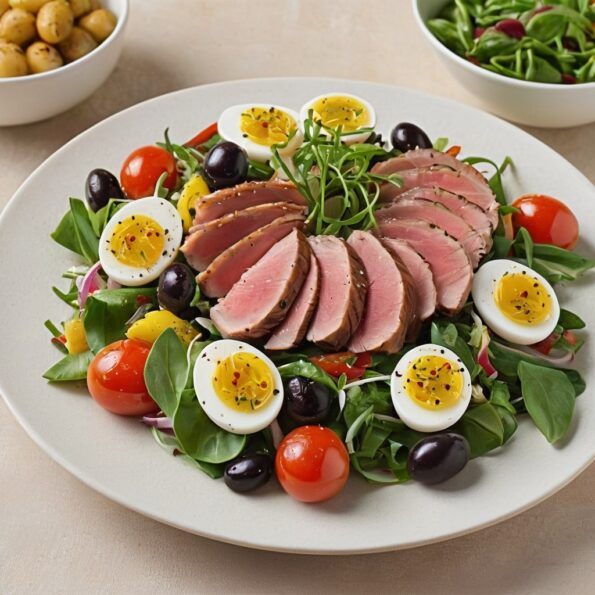 Salade niçoise avec Tataki de thon