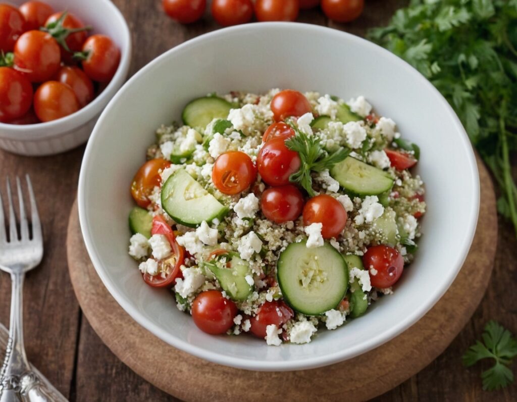 Salade de quinoa au fromage feta